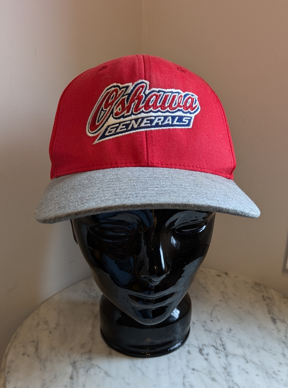 CCM Oshawa Generals Red & Gray Baseball Cap One Size Fits Most